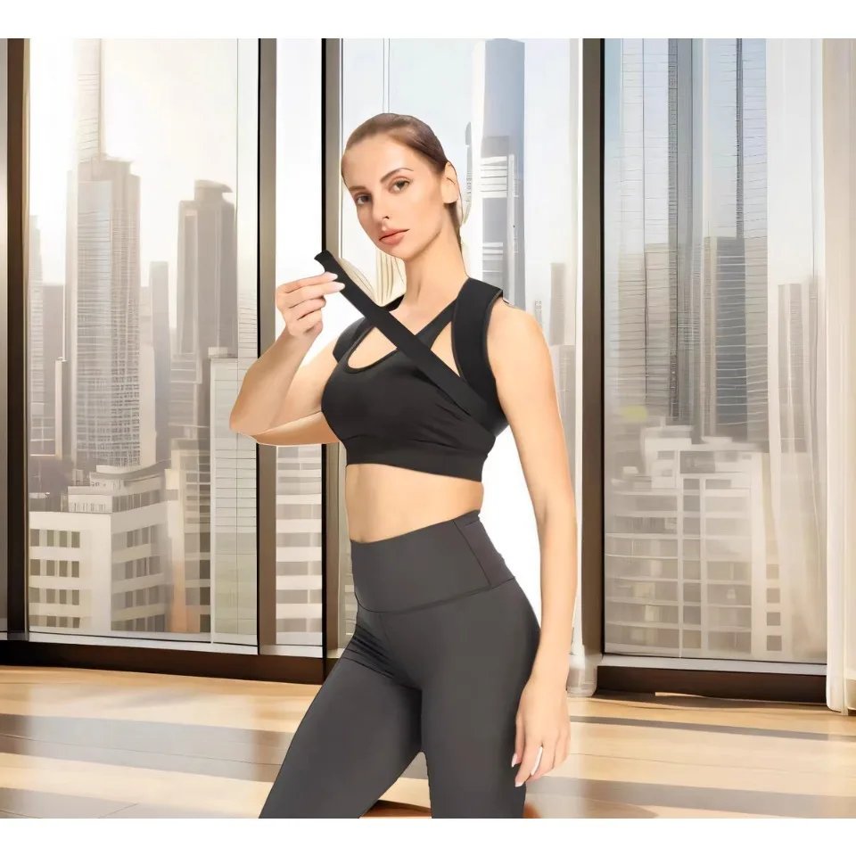 Rocklon Adjustable Posture Corrector for Men & Women, Comfortable Back Support Brace – Invisible Wearable for Office, Gym, Outdoor Activ