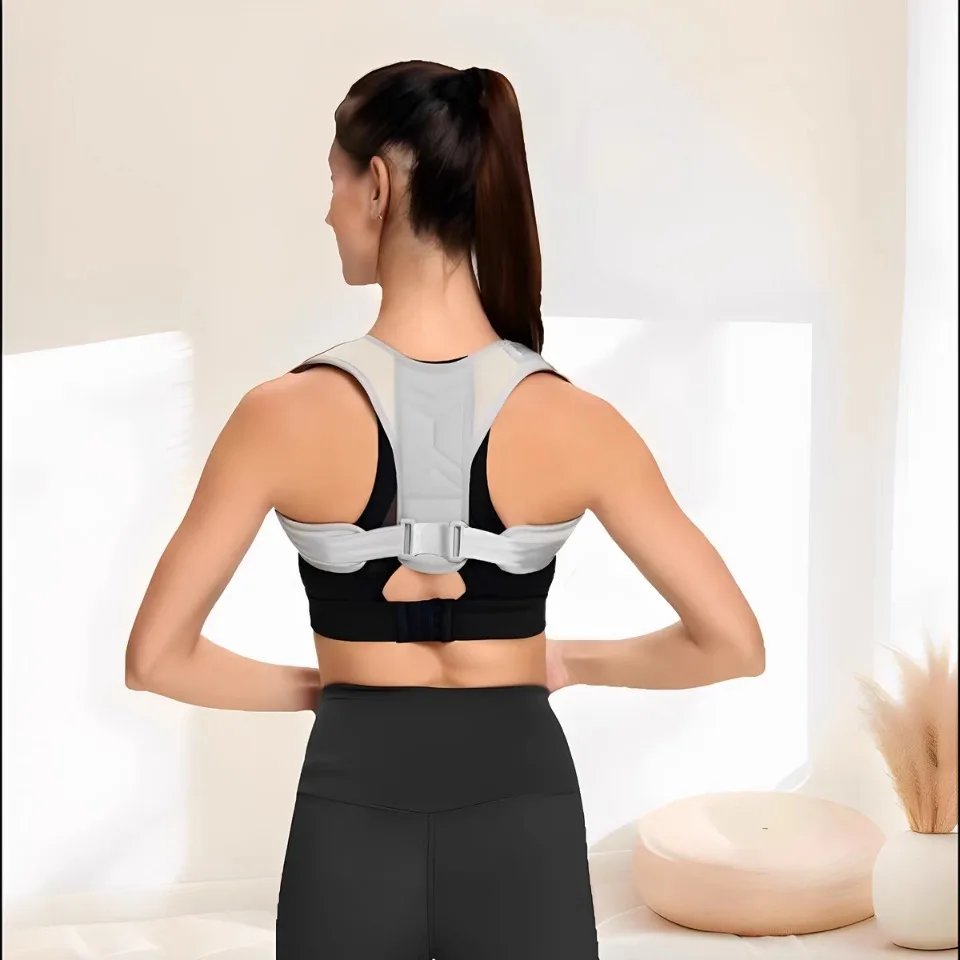 Rocklon Adjustable Posture Corrector for Men & Women, Comfortable Back Support Brace – Invisible Wearable for Office, Gym, Outdoor Activ