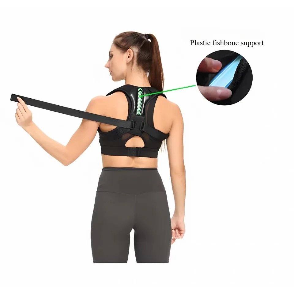 Rocklon Adjustable Posture Corrector for Men & Women, Comfortable Back Support Brace – Invisible Wearable for Office, Gym, Outdoor Activ