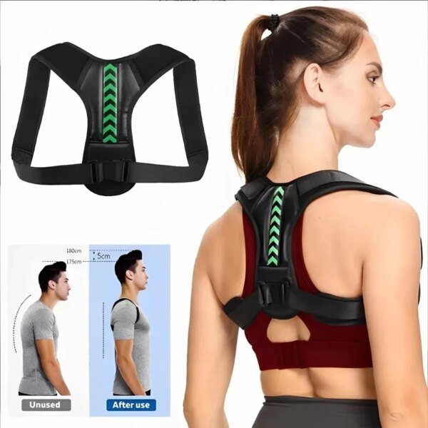 Rocklon Adjustable Posture Corrector for Men & Women, Comfortable Back Support Brace – Invisible Wearable for Office, Gym, Outdoor Activ
