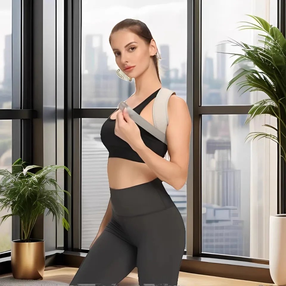 Rocklon Adjustable Posture Corrector for Men & Women, Comfortable Back Support Brace – Invisible Wearable for Office, Gym, Outdoor Activ