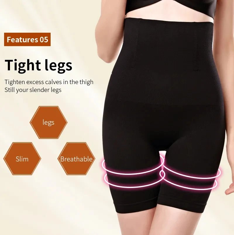 Women's High Waist Flat Angle Shaper Pants Postpartum Buttocks Lifting Body Shaping Pants Slim Shorts Waist Trainer