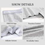 Rocklon 3Pcs Women's Panties Cotton Seamless Sports Boxers Underwear Female Solid Color Briefs Lingerie Intimate Underpant Finetoo S-XXL - Image 5