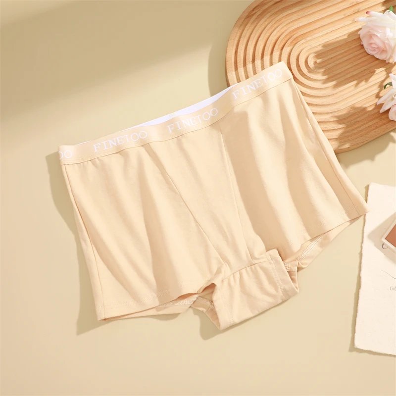 Rocklon 3Pcs Women's Panties Cotton Seamless Sports Boxers Underwear Female Solid Color Briefs Lingerie Intimate Underpant Finetoo S-XXL