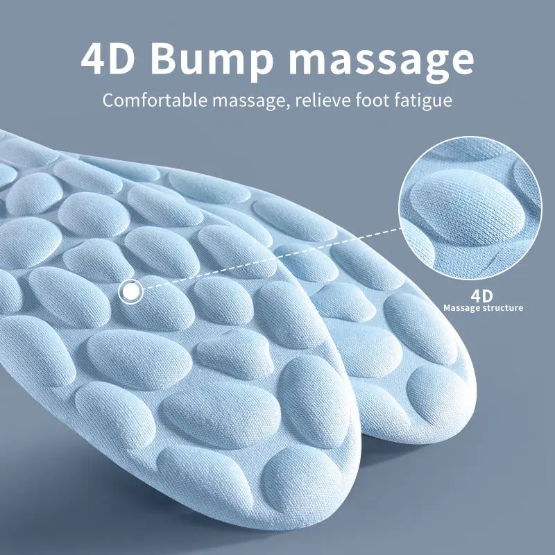 Rocklon 4D Cloud Technology Sports Insoles for Shoes PU Sole Soft Breathable Shock Absorption Cushion Running Orthopedic Care Insoles