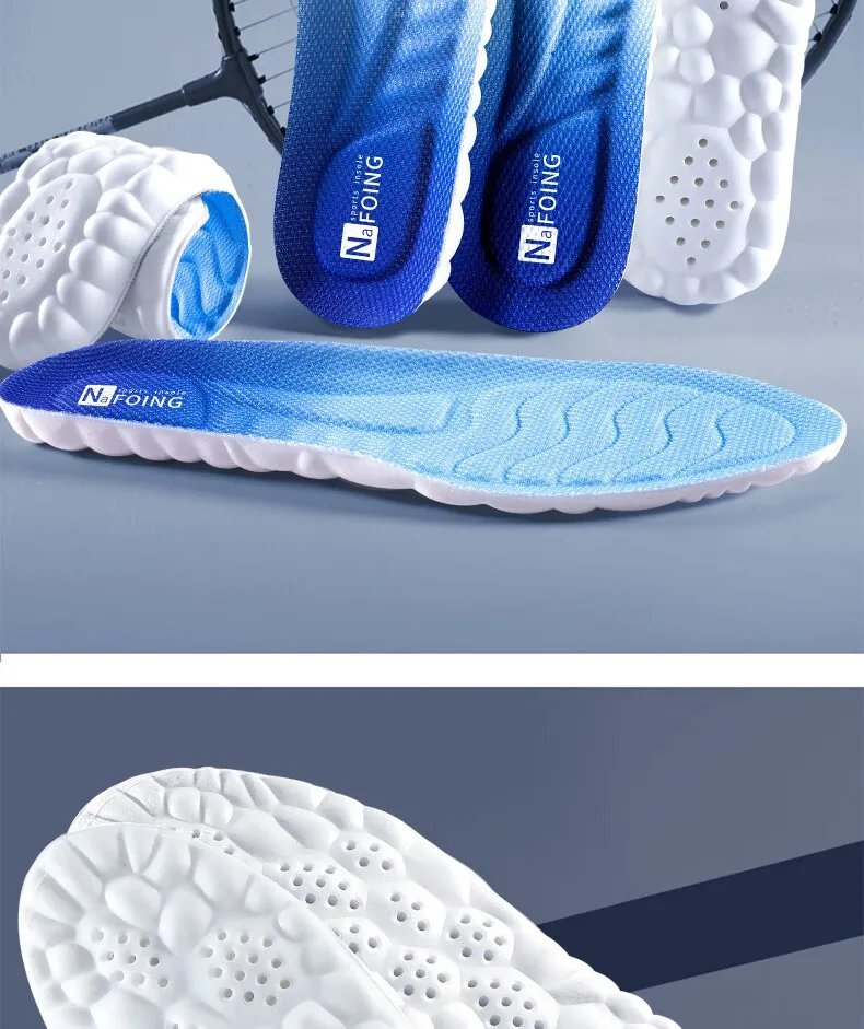 Rocklon 4D Cloud Technology Sports Insoles for Shoes PU Sole Soft Breathable Shock Absorption Cushion Running Orthopedic Care Insoles
