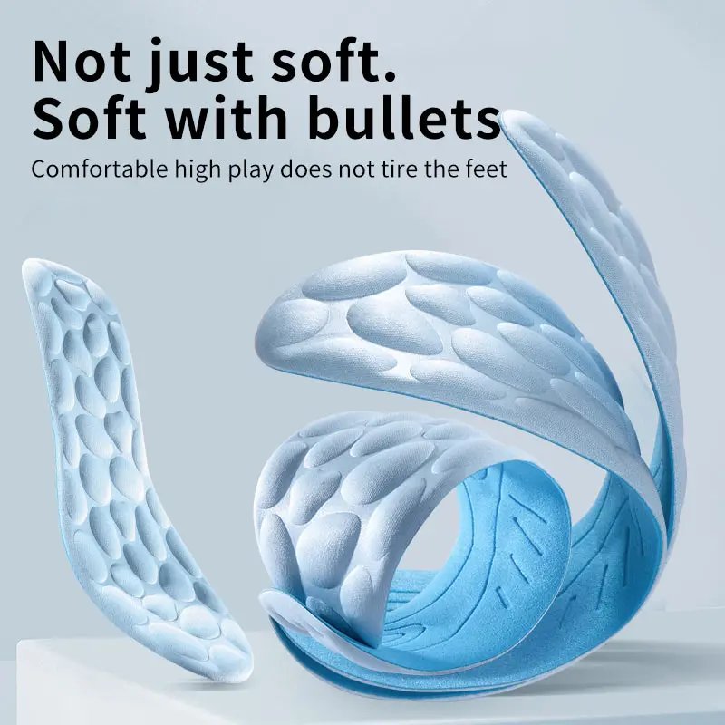 Rocklon 4D Cloud Technology Sports Insoles for Shoes PU Sole Soft Breathable Shock Absorption Cushion Running Orthopedic Care Insoles