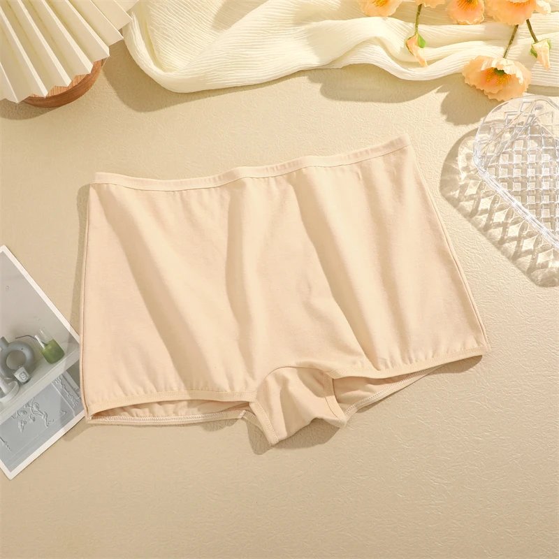 Rocklon New Women's Panties Cotton Seamless Sports Boxers Underwear Female Solid Color Briefs Cozy Lingerie Intimate Underpants XS-XL