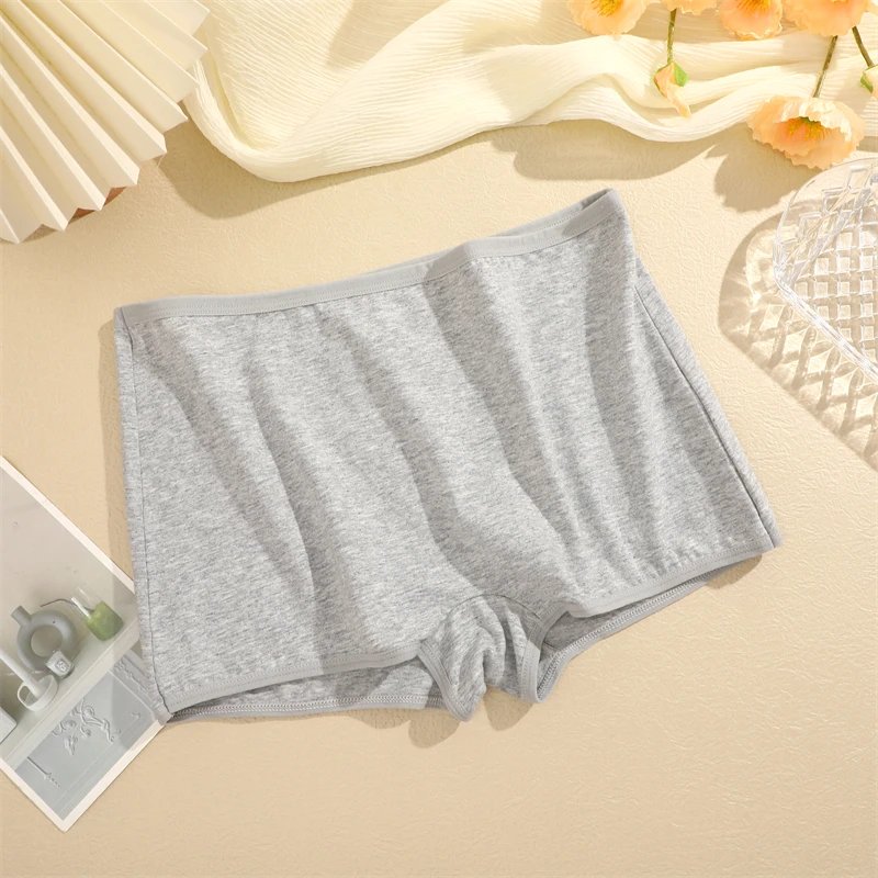 Rocklon New Women's Panties Cotton Seamless Sports Boxers Underwear Female Solid Color Briefs Cozy Lingerie Intimate Underpants XS-XL