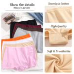 Rocklon New Women's Panties Cotton Seamless Sports Boxers Underwear Female Solid Color Briefs Cozy Lingerie Intimate Underpants XS-XL - Image 4