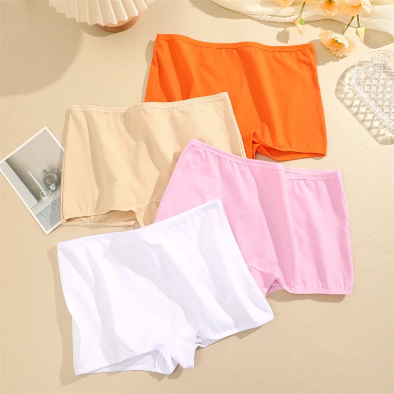 Rocklon New Women's Panties Cotton Seamless Sports Boxers Underwear Female Solid Color Briefs Cozy Lingerie Intimate Underpants XS-XL