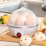 Rocklon Egg Cooker Automatic Power Off Home 7 Eggs Multi-Functional Steamed Egg Custard Boiled Egg Machine Breakfast Artifact