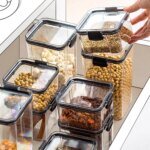 Rocklon 1-4PCS Sealed Jars Kitchen Organizer Grain Storage Boxes Large Capacity Sealed Container Seasoning Jars Set Fresh-keeping Tank - Image 3