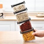 Rocklon 1-4PCS Sealed Jars Kitchen Organizer Grain Storage Boxes Large Capacity Sealed Container Seasoning Jars Set Fresh-keeping Tank - Image 5