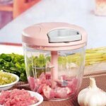 Rocklon Kitchen Householde Manual Garlic Press Multi-function Grinding Chopper Food Vegetables Cutter Meat Kitchen Gadgets Masher Tool - Image 3