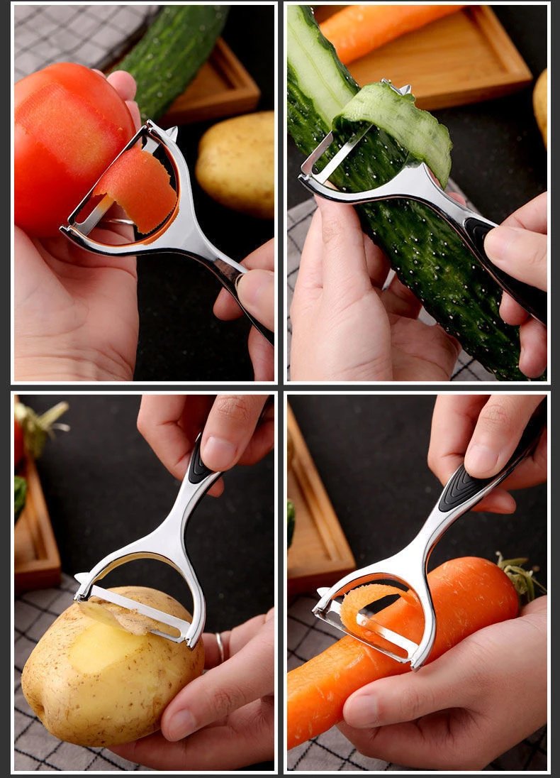 Rocklon 1PC Stainless Steel Vegetable Peeler Potato Peeler Multi-function Carrot Grater Fruit Tools Kitchen Accessories Cuisine Pelador