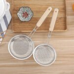 Rocklon Stainless Steel Fine Mesh Skimmer Spoon for Noodles Spaghetti Colander - Image 3
