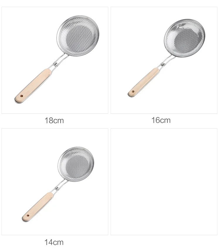 Rocklon Stainless Steel Fine Mesh Skimmer Spoon for Noodles Spaghetti Colander