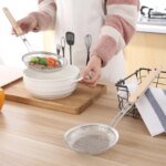 Rocklon Stainless Steel Fine Mesh Skimmer Spoon for Noodles Spaghetti Colander - Image 2