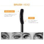 Rocklon O.TWO.O 3D Mascara Lengthening Black Lash Eyelash Extension Eye Lashes Brush Beauty Makeup Long-wearing Gold Color Mascara - Image 3