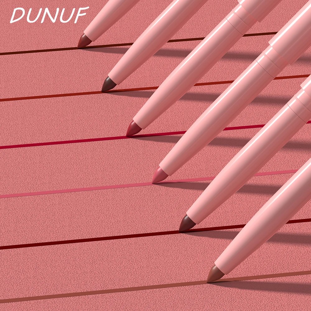 Rocklon 6pcs Lip Liner Pen Set Long-Lasting, Waterproof Sweatproof, Easy Coloring Non-fading Color Rendering Lip Gloss Set Beauty Makeup