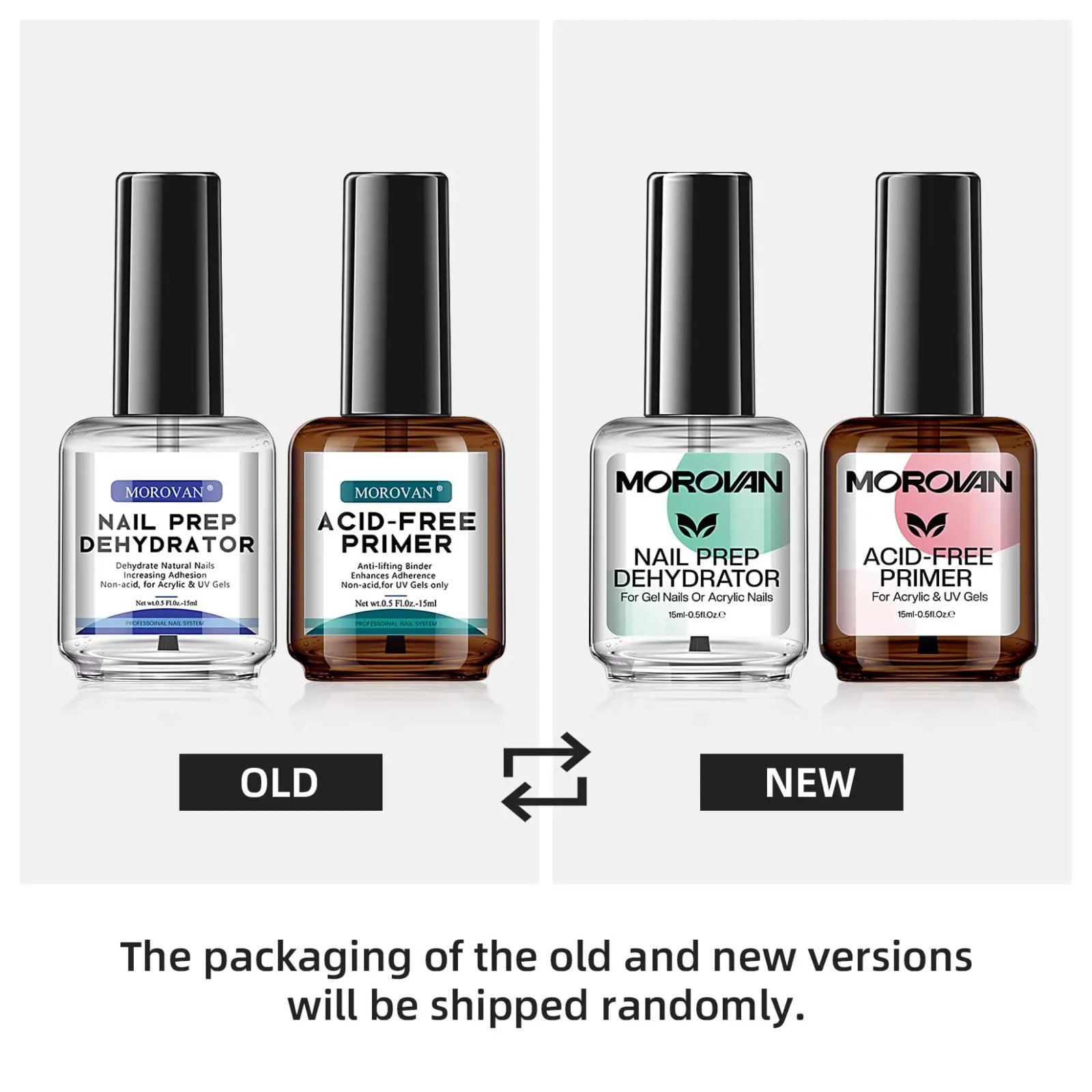 Rocklon Morovan Natural Nail Dehydrator and Acid-Free Primer Nail Dehydrator for Acrylic and Gel Nail Polish Nail Primer for U V Gel