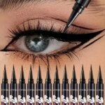 Rocklon12 PCS Hot Make Up Ultimate Black Liquid Eyeliner Long-lasting Waterproof Eye Liner Pencil Pen Nice Makeup Cosmetic Beauty Tools