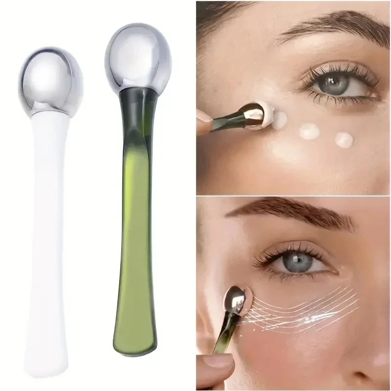 Rocklon 1pc Eye Roller Massage Stick Eye Cream Applicator Cosmetic Spatula Anti Wrinkle Facial Spoon Gold Alloy Face Thin Skin Care Tool