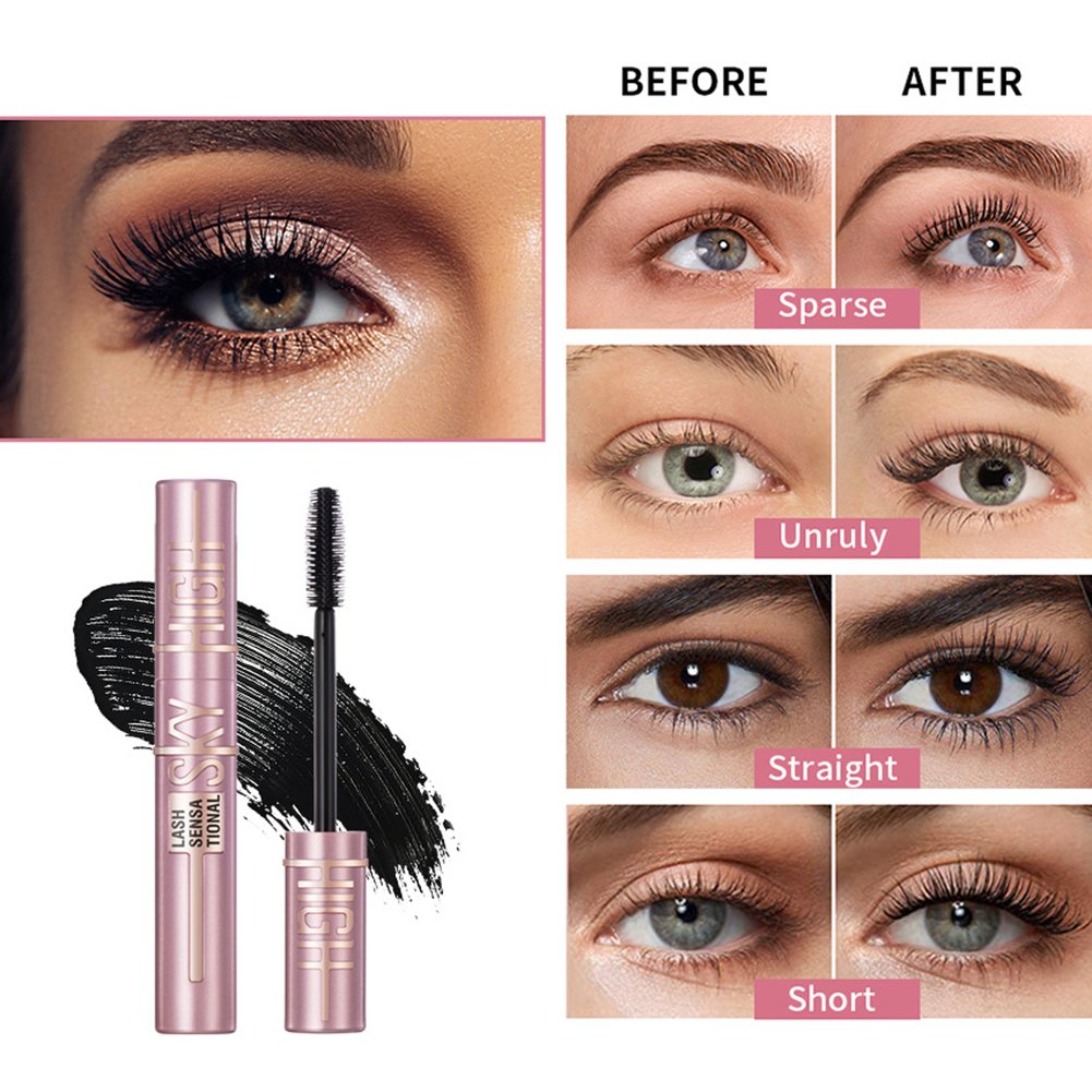 Rocklon Natural Curling Mascara Quick Dry Smudge-proof Eyelash Cream For Party