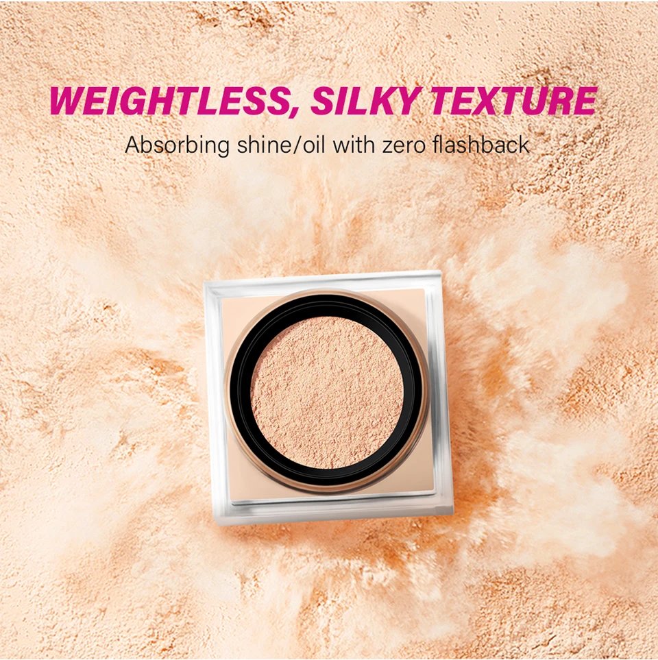 Rocklon Loose Baking&Setting Powder Long Lasting Oil Control Natural Face Matte Waterproof Brighten Loose Powder Makeup Cosmetics