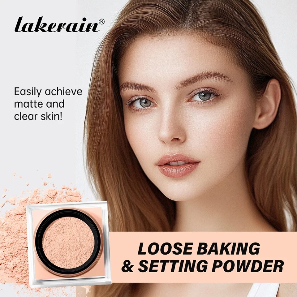 Rocklon Loose Baking&Setting Powder Long Lasting Oil Control Natural Face Matte Waterproof Brighten Loose Powder Makeup Cosmetics