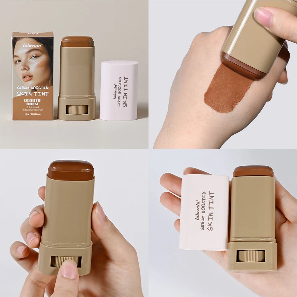 Rocklon Skin Tint Stick Waterproof Nourishing Solid Tinted Serum Foundation Skin Tint Balm Face Tinted Face Contour Stick Makeup