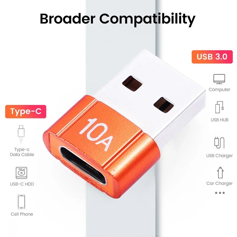 Rocklon USB 3.0 To Type C Adapter OTG Type C Male To USB Female Converter For Laptop Xiaomi Samsung USBC Adaptor usb a tipo c