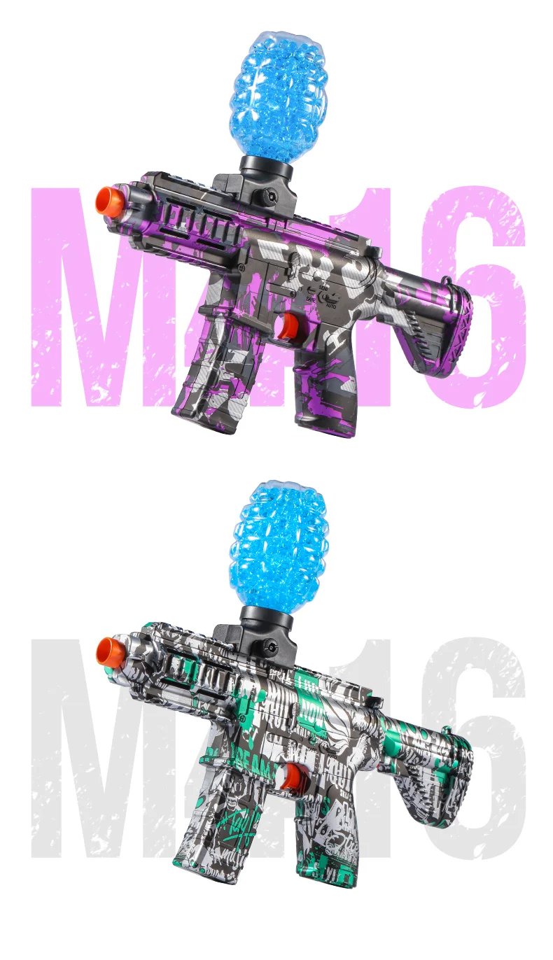 Rocklon M416 Electric Ball Blaster Toy Gun - High-Speed, Metallic Finish, Rechargeable - Outdoor Game Party Gift(Bullets Excluded)