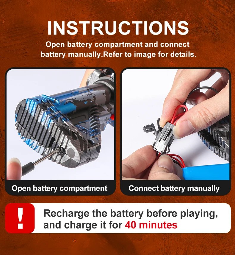 Rocklon M416 Electric Ball Blaster Toy Gun - High-Speed, Metallic Finish, Rechargeable - Outdoor Game Party Gift(Bullets Excluded)