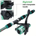 Rocklon Fishing Pole Set Full Kits With Telescopic Fishing Rod And Spinning Reel Baits Hooks Travel Pole Set - Image 3