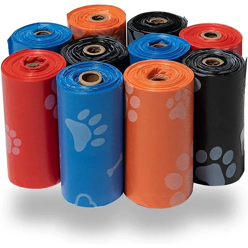 Rocklon 120 Rolls Dog Poop Bag Outdoor Cleaning Poop Bag Outdoor Clean Pets Supplies for Dog 15Bags/Roll Refill Garbage Bag Pet Supplies