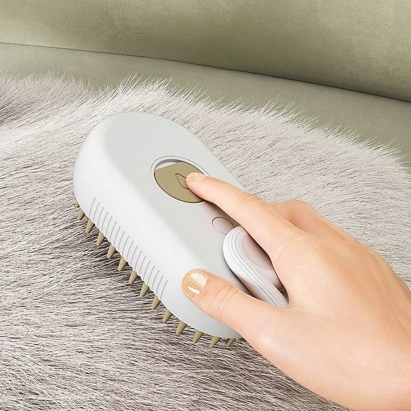 Rocklon Cat Dog Pet Spray Massage Brush 3 in 1 One Button Steam Spray Folding Rotatable Floating Hair Bath Hair Removal Brush Comb
