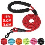 Rocklon Reflective Dog Leash With Comfortable Padded Handle - Double Heavy Duty Traction Rope For Strong Dogs - Enhance Safety And Contr