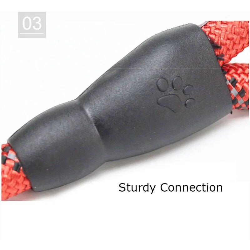 Rocklon Reflective Dog Leash With Comfortable Padded Handle - Double Heavy Duty Traction Rope For Strong Dogs - Enhance Safety And Contr