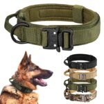 Rocklon Pet Products Outdoor Tactical Dog Collar Metal Buckle Breathability Nylon Collar Medium and Large Dog Training Neck Collar Dog