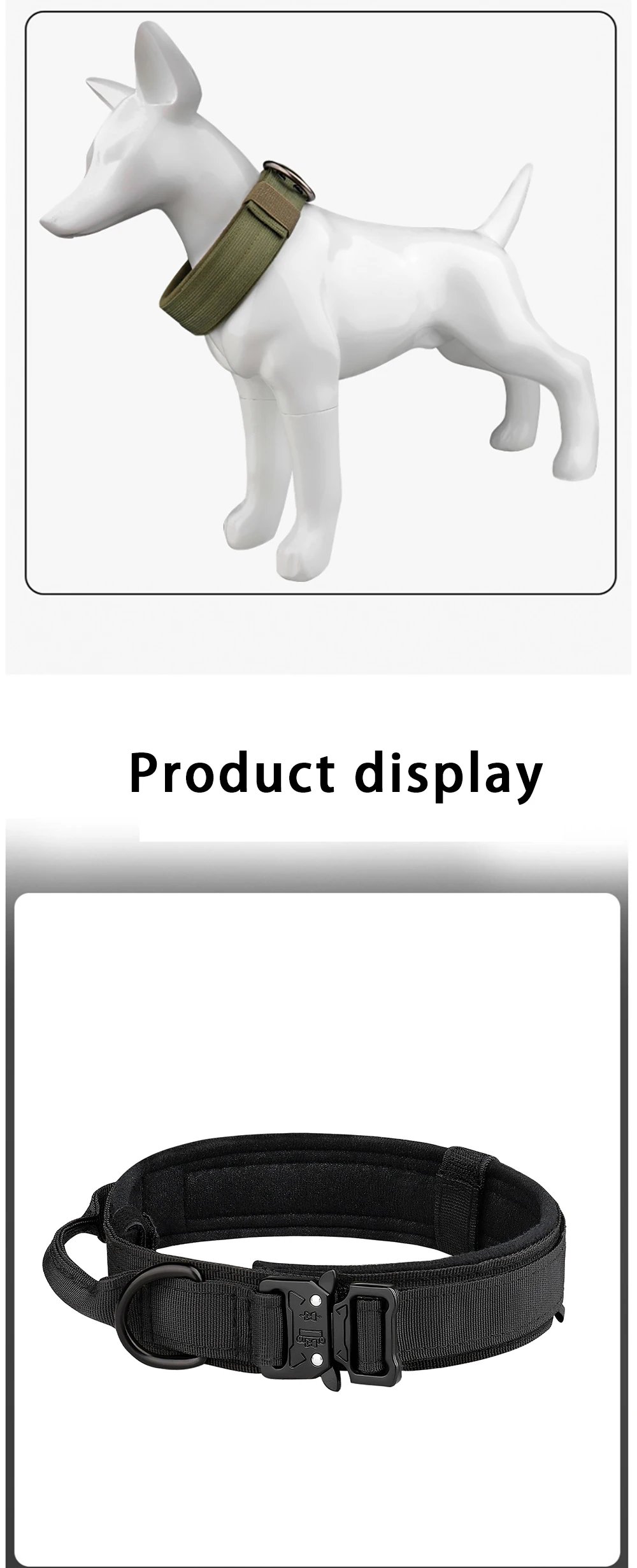 Rocklon Pet Products Outdoor Tactical Dog Collar Metal Buckle Breathability Nylon Collar Medium and Large Dog Training Neck Collar Dog