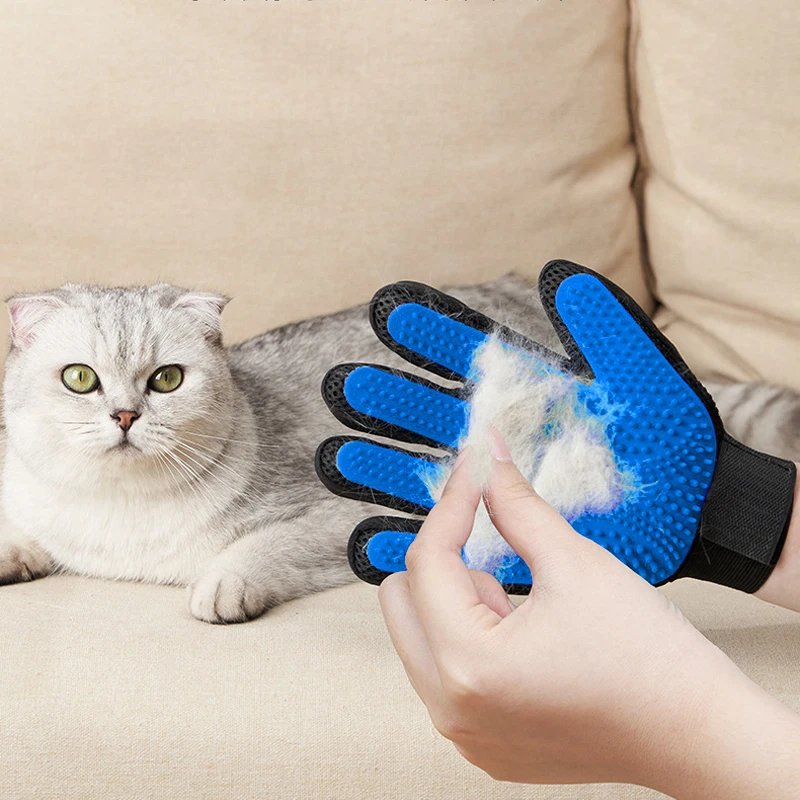 Rocklon 1pcs 180-Nail Pet Cleaning, Grooming And Hair-Removing Gloves, Cat Petting And Hair-Removing Gloves, Cat Massage Comb