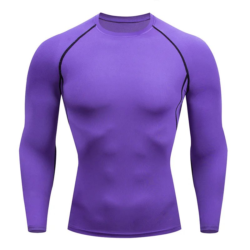 Rocklon Men's T Shirt Outdoor Training Fitness Gym Jogging Running Sweatshirt Bat/-Man Compression Shirts Tight Elastic Breathable