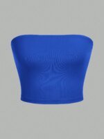 Rocklon 3 Women's strapless vest sleeveless crop top lady's flat mouthed navel wrapped chest top ﻿party outfit strapless vest clothing - Image 4