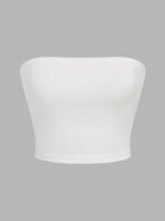 Rocklon 3 Women's strapless vest sleeveless crop top lady's flat mouthed navel wrapped chest top ﻿party outfit strapless vest clothing - Image 6