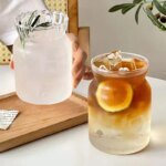 Rocklon Glass Cups Drinkware and Barware Cold Coffee Cups Latte Coffee Glass Iced Water Bottle Aesthetic Cup Wine Cocktail Glass Cups - Image 4