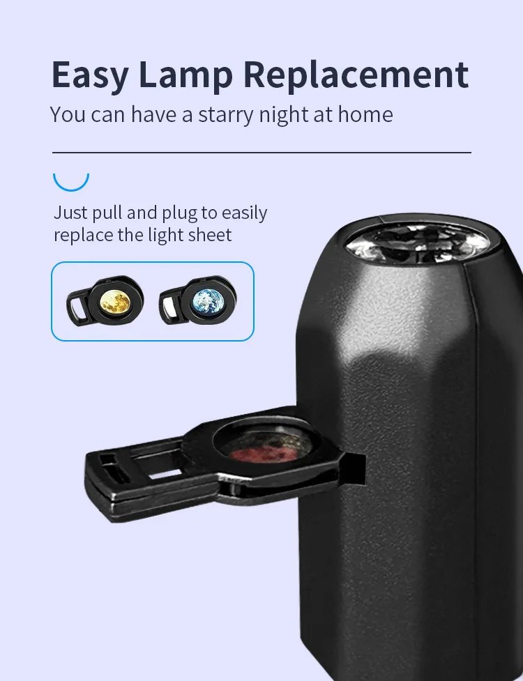 USB Projector Light Halloween Moon Lamp Christmas Holiday Night Light Rotatable Scenes Projector for Wall Ceiling Decor Lighting