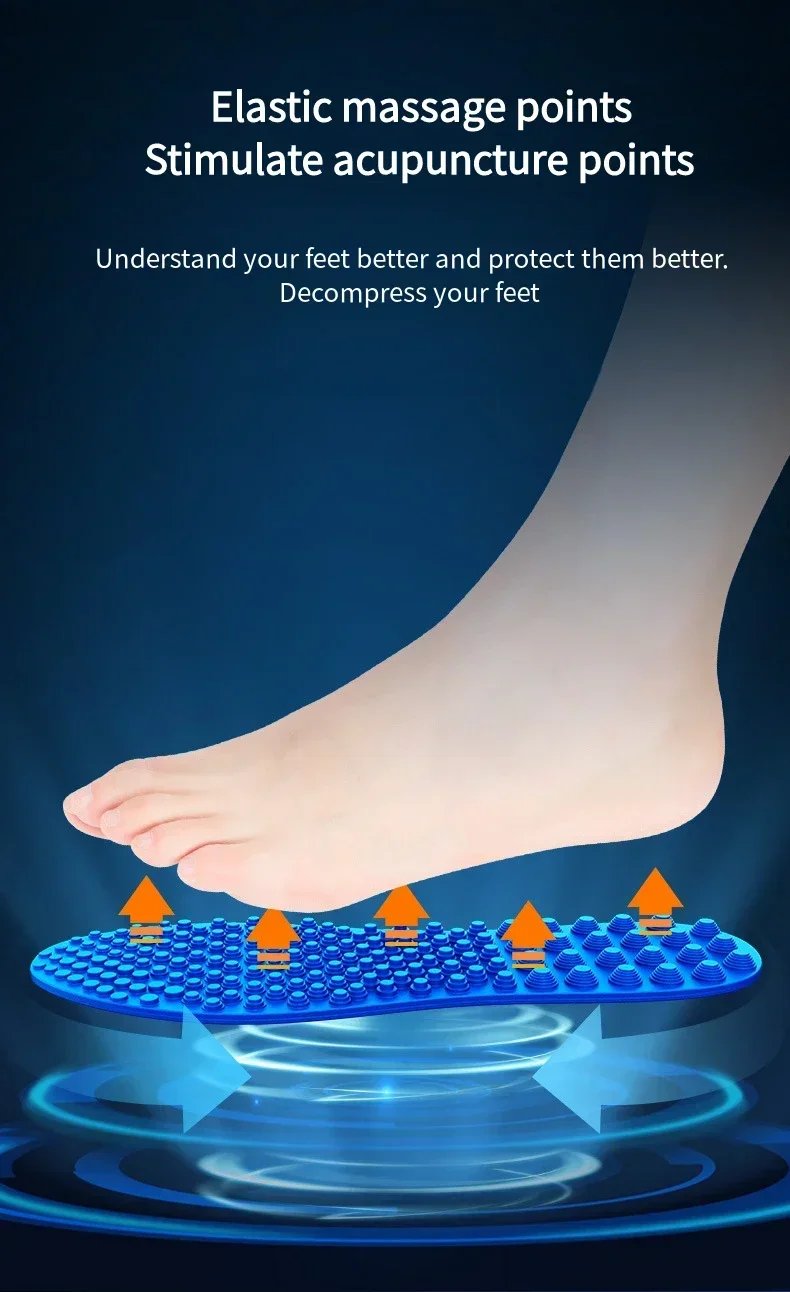 1 Pair Finger Pressure Board Massage Insole Relieve Foot Fatigue Shoes Insoles Men Woman Shoe Pads Soft Sports Casual Shoes Pad