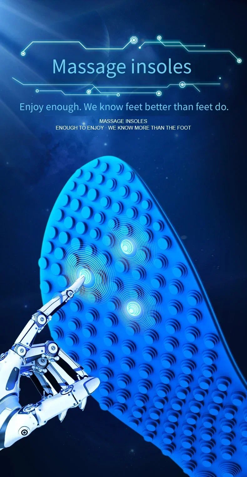 1 Pair Finger Pressure Board Massage Insole Relieve Foot Fatigue Shoes Insoles Men Woman Shoe Pads Soft Sports Casual Shoes Pad